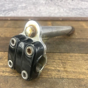 Old School BMX Stem Black Silver Neck 1 in Threaded Quill OG 1980s 21 mm - Picture 1 of 8