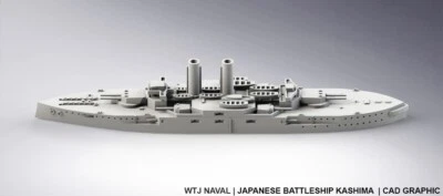 WTJ NAVAL Kashima Japanese Pre Dreadnought Battleship 1:1250/1:1800/1:2400 scales