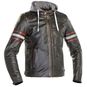 Chaqueta de motocicleta de cuero Richa Toulon 2 - negra/roja - Imagen 1 de 13