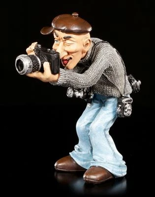 Funny Photographer Figure with Modern Camera - Gift Paparazzo Humorous - Image 1 of 4