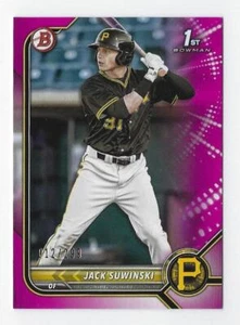 2022 Bowman Prospects #BP-84 Jack Suwinski Pink Fuchsia Parallel #'d 012/299 - Bild 1 von 2