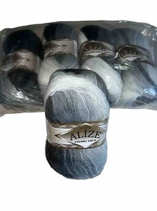 Alize Angora Gold Gray Grey 5skein Lot Same Color Wool Angora 5x Bundle 500g New - Picture 1 of 8