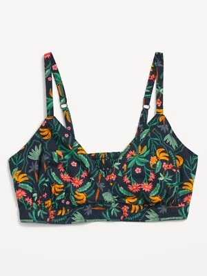 Blusa feminina Old Navy popeline frontal cruzada bralette tamanho XS pequena média - Imagem 1 de 4