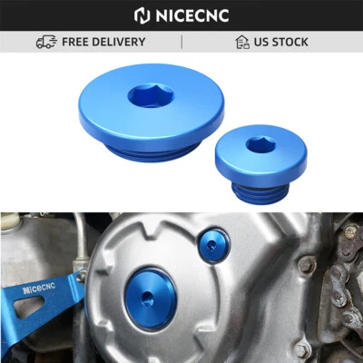 Cubierta de enchufe de motor CNC cárter para Yamaha YFZ450 WR250F WR450F YZ450F azul Foto 1 de 4