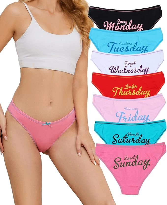 7 Pack Women's Cotton Underwear Ladies Sexy Briefs Knickers Lingerie Underpants - Image 1 of 4