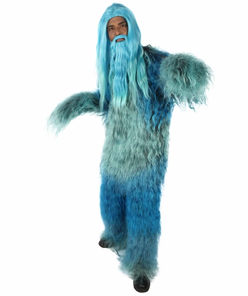 Hairy Bigfoot Horror Halloween Costume, Wig Beard Mustache Set for Cosplay Party - Image 1 of 4