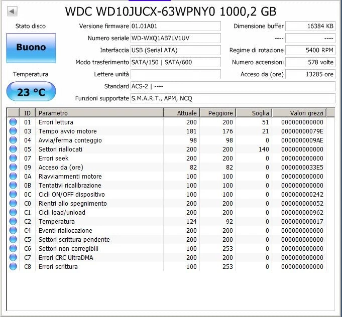 * HARD DISK  WD 1 TB WD10JUCX 16Mb Cache 5400Rpm SATA III 2.5'' - Immagine 1 di 1