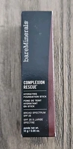 Bastone fondotinta idratante nuovo con scatola bareMinerals Complexion Rescue mogano 11,5 - Foto 1 di 5