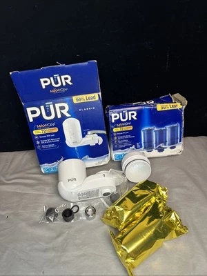 PUR Vertical Faucet Water Filter System to Filter Lead White Used - Image 1 of 4