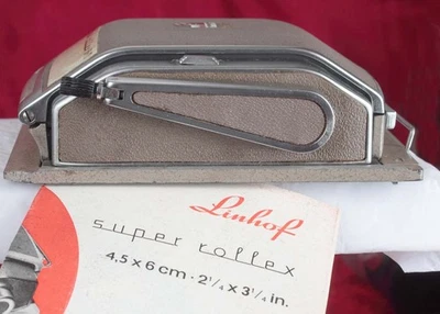 Linhof Super Rolex 6x7 to 4x5 120 roll film back works on 4x5 Linhof cameras and - Image 1 of 4