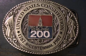 United States Constitution Bicentennial 200 Years Belt Buckle #5440 - Picture 1 of 3