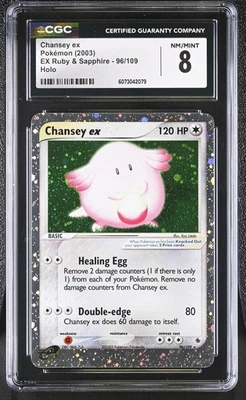 CGC 8 Chansey ex 2003 EX Ruby & Sapphire 96/109 Holo Pokemon Card - Image 1 of 2