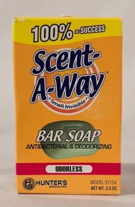 Hunter's Specialties' Scent-A-Way Antibacterial & Deodorizing Bar Soap-NIB-3.5oz - Picture 1 of 6