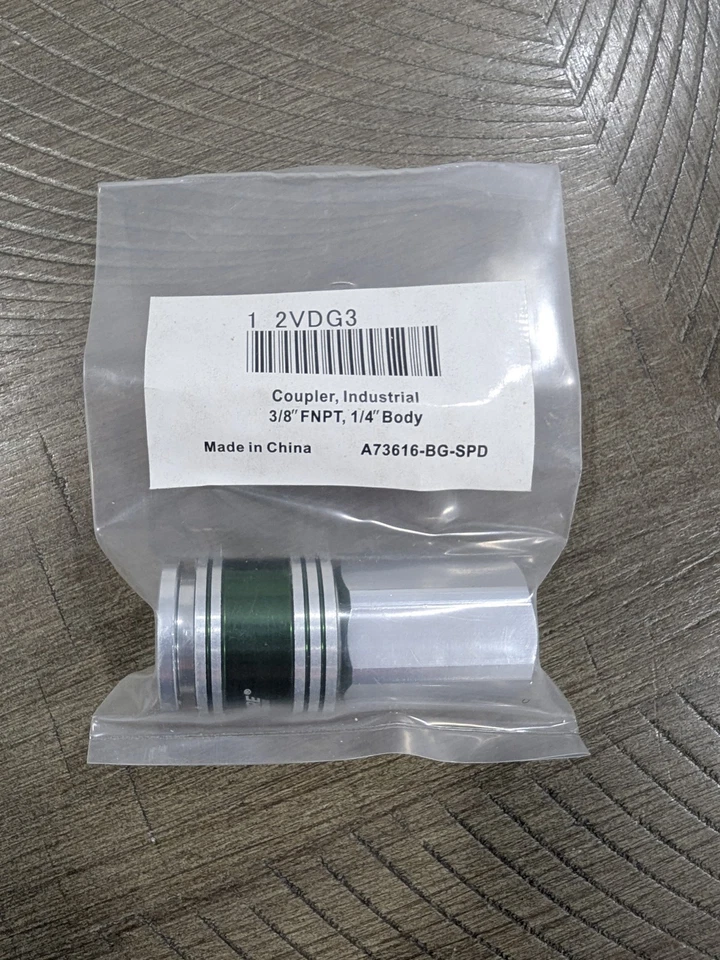Ten (10) Speedaire 3/8" FNPT 1/4" Body Quick Connect Hose Coupler 2VDG3-New - Image 1 of 4
