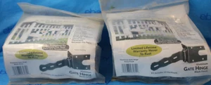 Gate Gear Hardware Black Aluminum Hinge Lot Set Of Two - Picture 1 of 12
