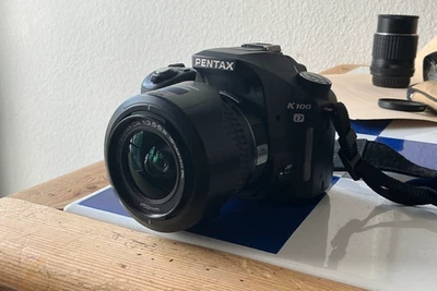 Pentax K K100D Digitalkamera * 2 Objektive Sigma Zoom 55-200 + Pentax-DA 15-55mm - Bild 1 von 4
