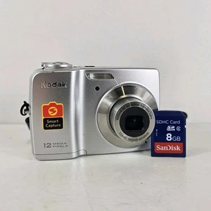 Kodak EasyShare C182 Digital Camera Silver 12MP 3x Zoom Kodak Digital Camera. - Picture 1 of 9