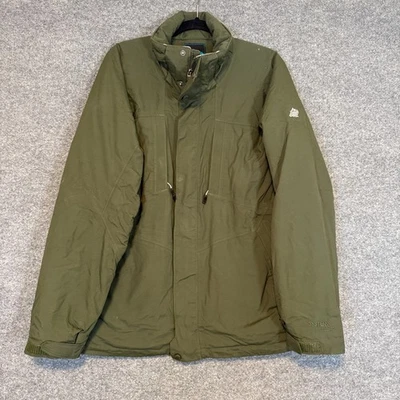 Eastern Mountain Sports Jacket Mens Medium Green Hooded Windbreaker Softshell - Image 1 of 4