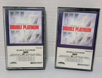 Kiss Double Platinum Vol. 1 & 2 Polygram Records Cassette Tapes 1970s - Image 1 of 4
