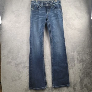 Miss Me Boot Cut Jeans Size 16 Rhinestone Embellished Western Bling Pocket - Picture 1 of 19