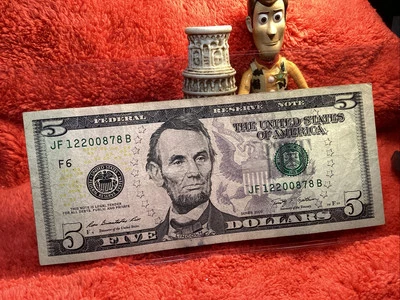 SERIES 2009 $5 FEDERAL RESERVE NOTE 🎵  AU FREE SHIPPING 🚢 - Image 1 of 2