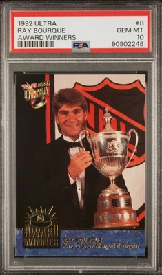 PSA 10 Ray Bourque 1992-93 Fleer Ultra Award Winners Gem Mint #8 of 10 POP 4 - Image 1 of 2