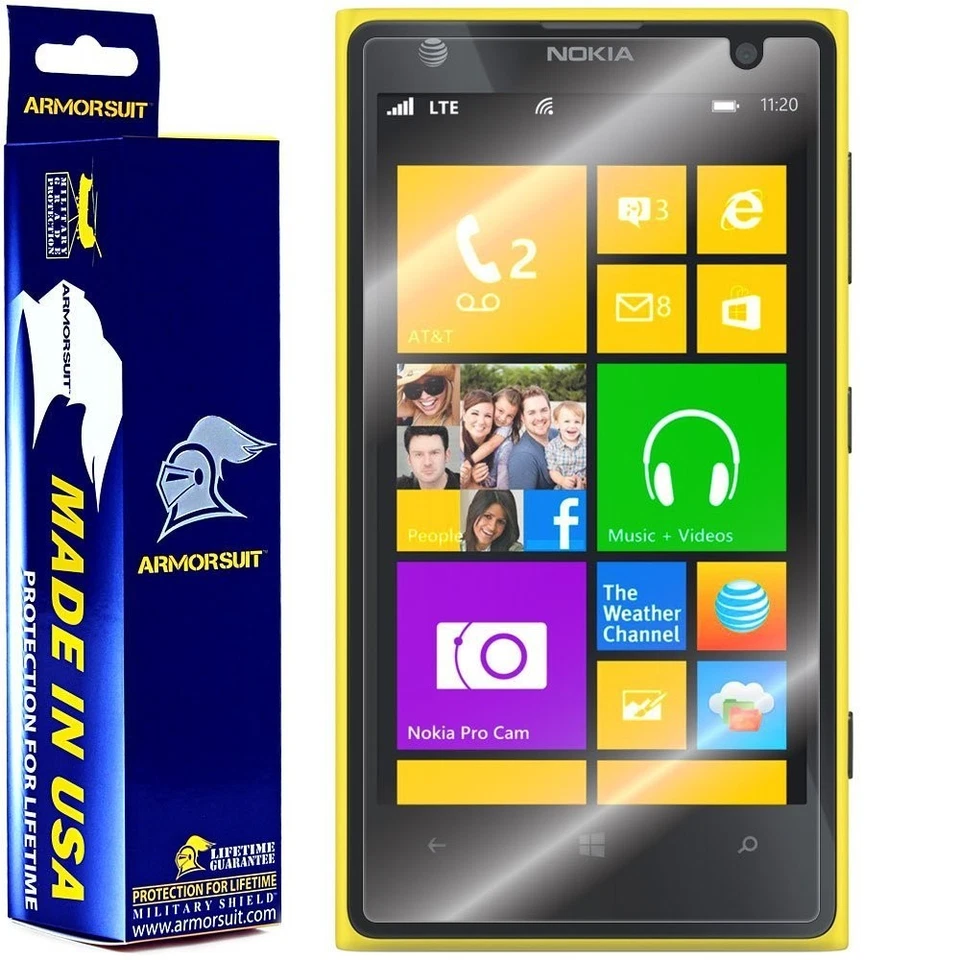 [Paquete de 2] Funda Protectora de Pantalla ArmorSuit Nokia Lumia 1020 Versión Amigable Foto 1 de 4