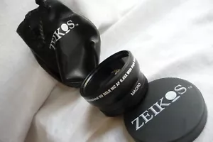 Wide angle lens ZEIKOS professional HD DSLR MC AF 0.45xlens +case 52mm screw J24 - Picture 1 of 2