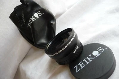 Wide angle lens ZEIKOS professional HD DSLR MC AF 0.45xlens +case 52mm screw J24 - Image 1 of 2