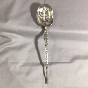 1899 Solid Silver Large Anointing Spoon, Christian Religion 88.63g. Length 26cm - Picture 1 of 12
