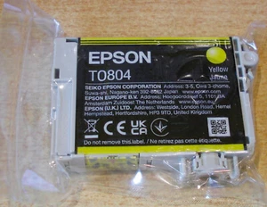 ORIGINAL EPSON T0804 TO804 Cartucho Amarillo Sellado al Vacío HUMMINGBIRD 2026 Tinta - Imagen 1 de 4