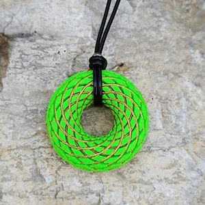 Copper Spiral Torus Resonance 5 cm Coil Green Torsion Fields Generator Pendant - Picture 1 of 21