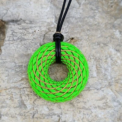 Copper Spiral Torus Resonance 5 cm Coil Green Torsion Fields Generator Pendant - Image 1 of 4