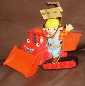 Nick Jr. Bob the Builder Red Muck Bull Dozer Christmas Ornament Kurt Adler 2002 - Picture 1 of 5