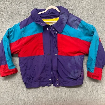 Vtg London Fog Jacket Adult XL Color Block Retro 80s 90s Ski Outdoors Colorful - Image 1 of 4