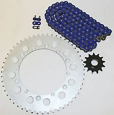  Kit de piñón delantero trasero Yamaha YZ85 2006 2007 2008 2009 428 SHDR cadena azul Foto 1 de 2