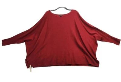 Poncho Suéter Alfani Talla Grande Cuello Barco Rojo Borgoña 3X J084 Foto 1 de 3