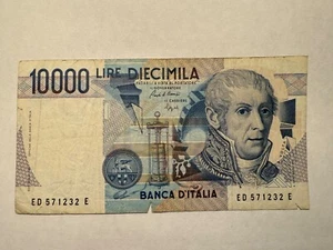 1984-1998 ITALY 10000 Lire Diecimila Banca D'Italia Banknote P# 112 SPC16 - Picture 1 of 2