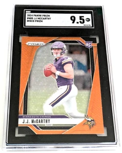 JJ MCCARTHY 2024 Panini Prizm Orange Disco Prizm #400 RC Rookie SGC 9,5 - Foto 1 di 3