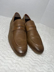 Base London Fleming Embossed Men’s Brown Fashion Comfort Dress Shoes Sz 45 US 12 - Picture 1 of 15