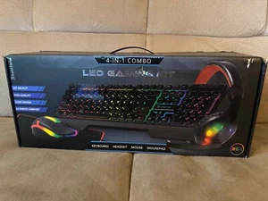Bluestone 4-in-1 Combo LED Gaming Kit Tastatur Headset Maus, siehe Beschreibung - Bild 1 von 4