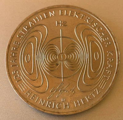 10 Euro Silbermünze aus Deutschland zu Heinrich Hertz 2013 - Bild 1 von 2