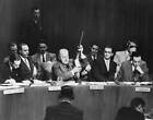 Delegate Warren Austin at a UN security council meeting, charging - Old Photo