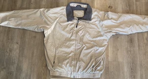 West Marine Fleece Lined Crew Jacket Beige Zip Pockets Outdoor Boat-Size M - Picture 1 of 7