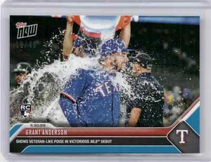 🟦 GRANT ANDERSON Rookie BLUE 19/49 2023 Topps Now #467 Rangers MLB Debut RC - Picture 1 of 2