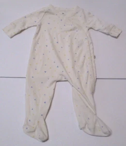 INFANT BOYS BABY GAP IVORY BLUE & YELLOW TRIANGLE KIMONO FOOTIE OUTFIT 0-3 MONTH - Picture 1 of 2