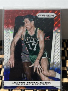 2013-14 Prizm Prizms Red White and Blue Mosaic Celtics Card #220 John Havlicek