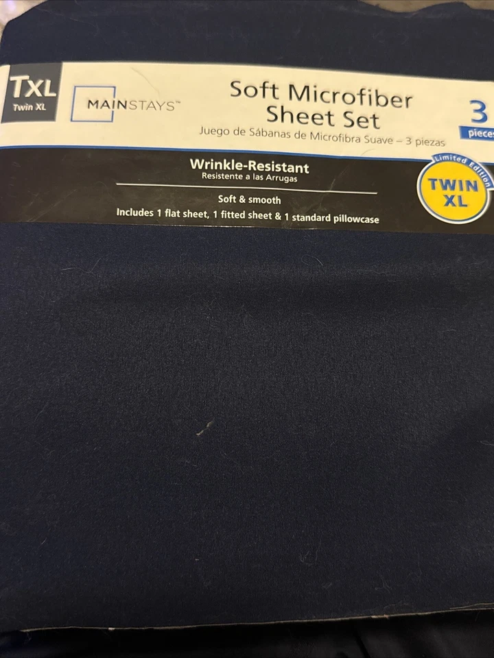 Juego de sábanas de microfibra suave Mainstays - tamaño (completo) negro - NUEVO Foto 1 de 1