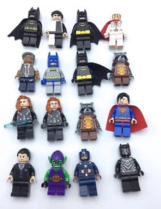 LEGO LOT OF 16 SUPER HERO MINIFIGURES BATMAN ROCKET RACCOON DC COMICS / MARVEL - Picture 1 of 1