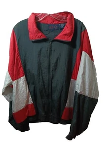 Roundtree & Yorke Vintage 90s Windbreaker Jacket Mens Size L Nylon #3 - Picture 1 of 6
